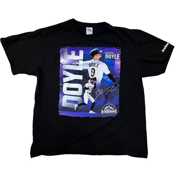 Colorado Rockies Brenton Doyle T-Shirt Size XL Black Delta Pro Weight - Picture 1 of 4